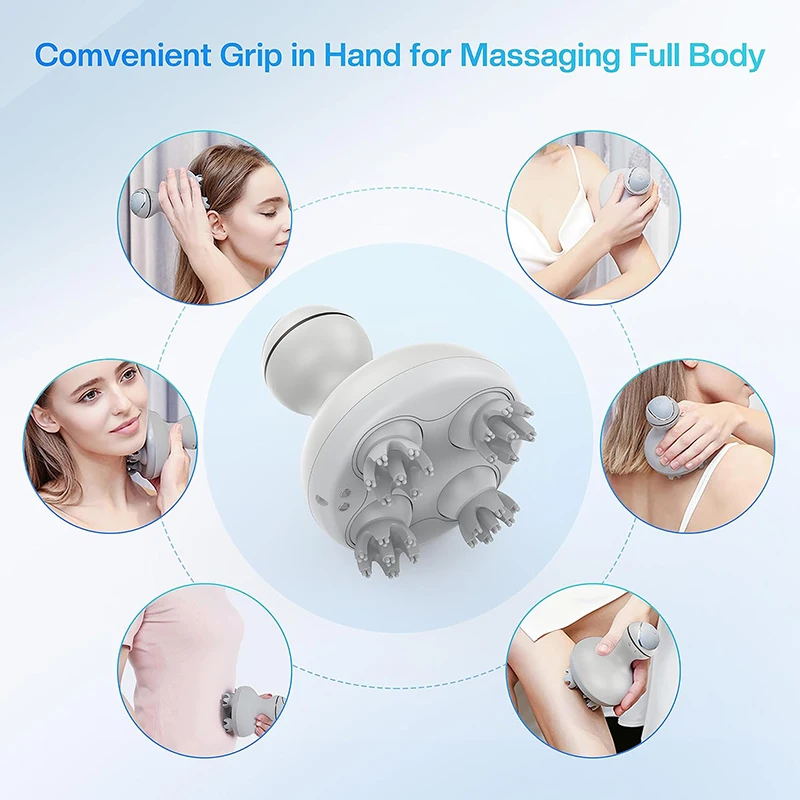 Handheld Portable Head Scratcher Massager for Hair Growth Deep Clean Stress Relax Scalp Massager