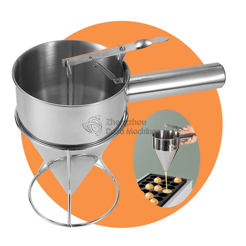 Food Gradetaiyaki Taikoyaki Pancake Waffle Cake Batter Disperser Pancake Octopus Ball Funnel With Stand For Sale