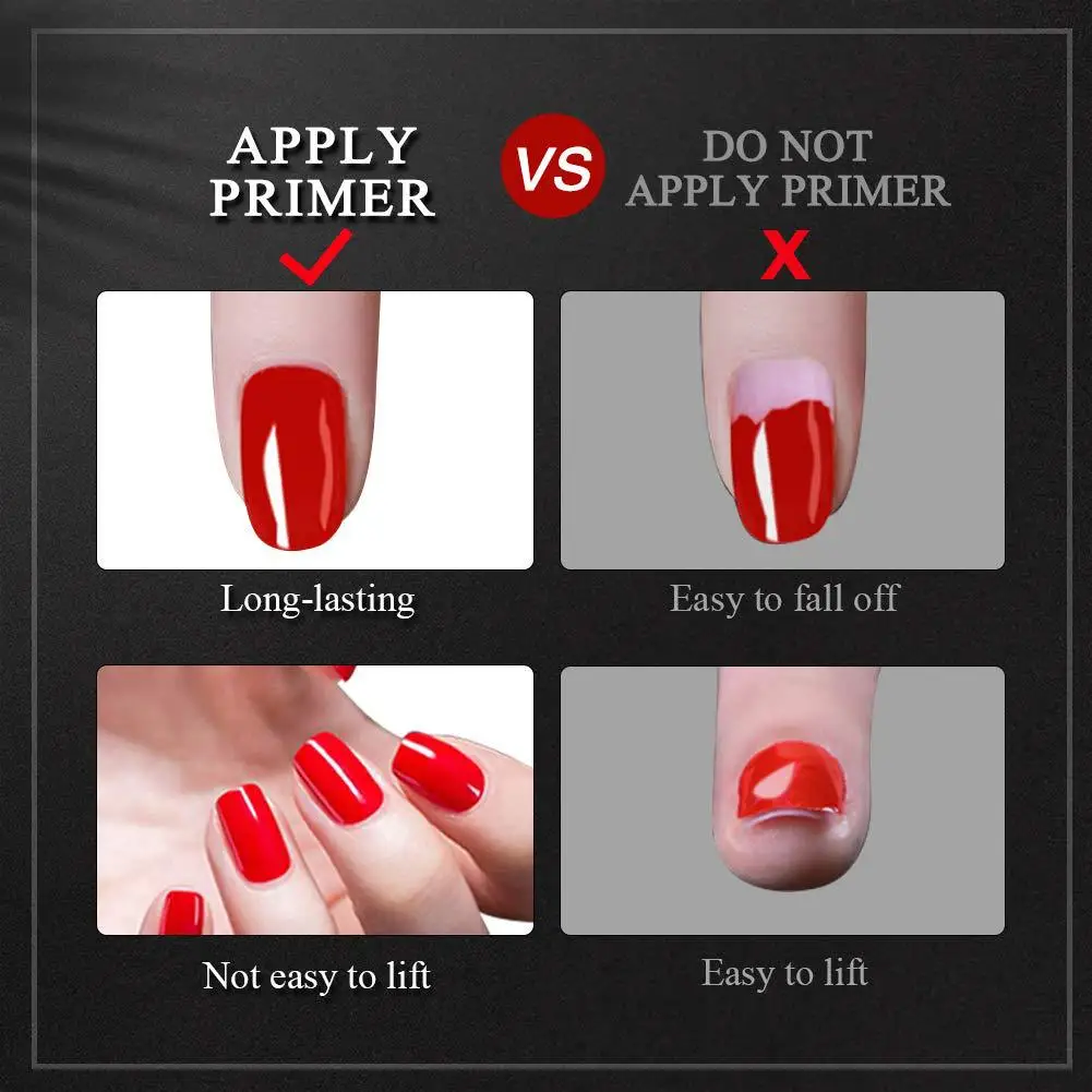 2 PCS/Set Nail Prep Dehydrator and ACID-FREE Primer Acrylic UV Gel Base Coat Air Dry Nail Art Primer
