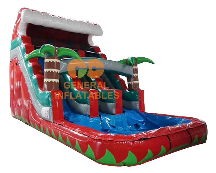 16.5ft wholesale commercial water slides for sale Holiday yard inflatables inflatable swimming pool for kids adults double slide