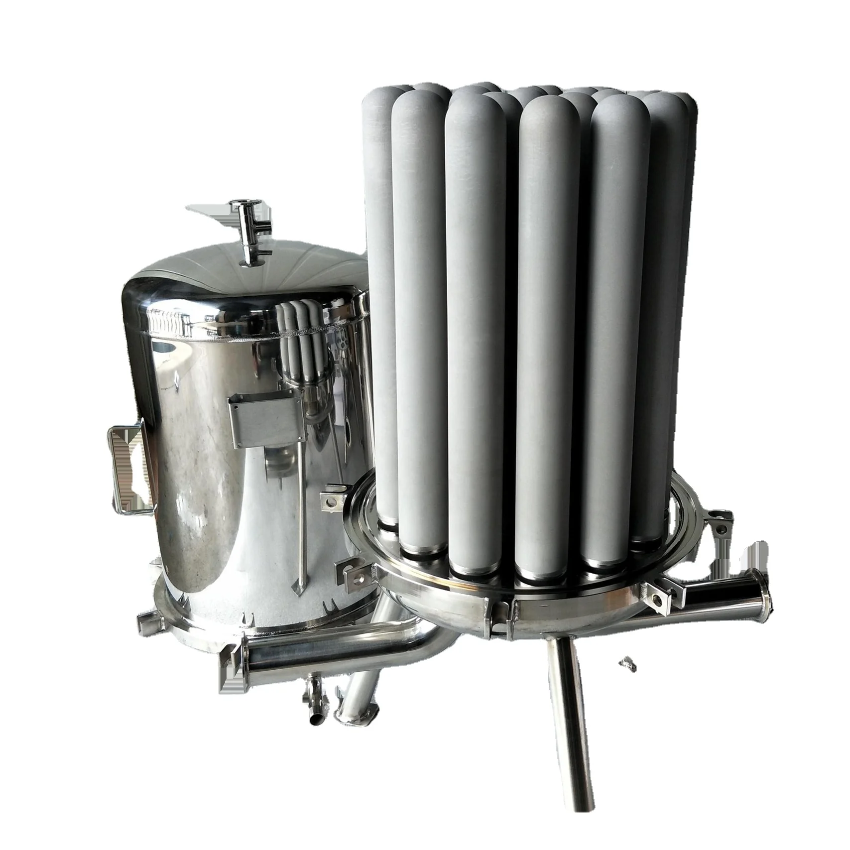 Stainless steel sintered titanium rod powder filter for water liquid gas filtration