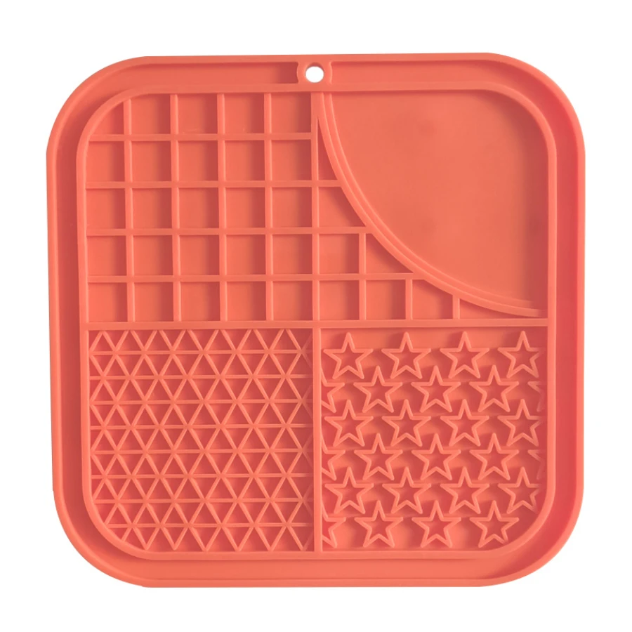 Slow Feed Pad Dog Treat Dispenser Dog Lick Mat Silicone Rubber Lick Mat Enrichment Lick Mat