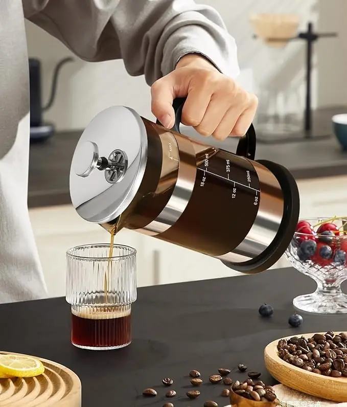 34oz With Handle Glass French Press Coffee Press Press Pot Coffee Plunger Suitable For Family Gatherings Out Camping