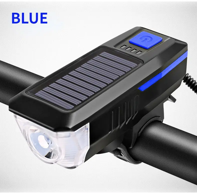 Solar USB Rechargeable Bicycle Headlights Cycling Equipment Bike Accessories Bicycle Light