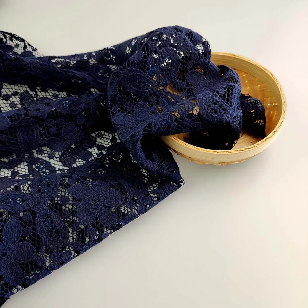 2020 fashion knitting white cotton blouse lace fabric for new dress