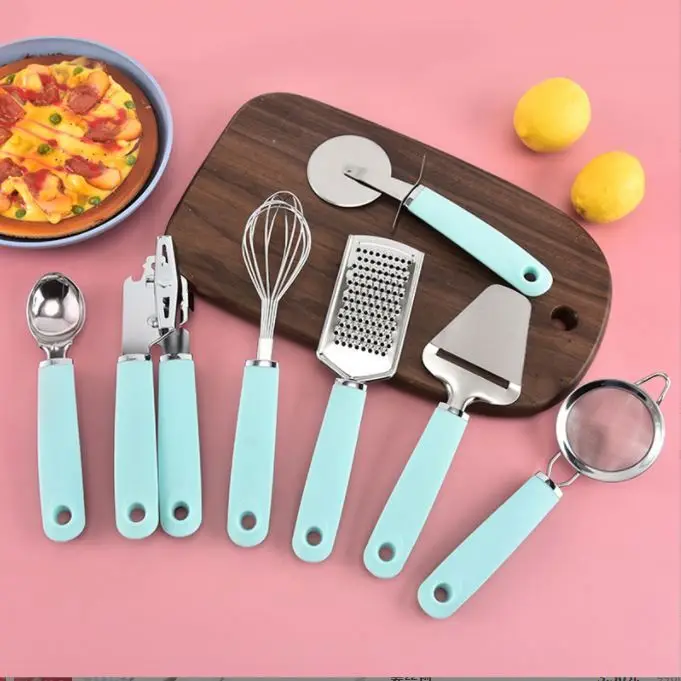 Kitchen Cooking Utensil Set - 9 Pcs Stainless Steel Kitchen Gadget Useful Kitchen Ware Kit Cookware