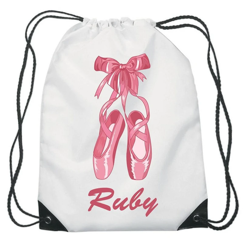 Custom Logo Drawstring Christmas Backpack Canvas Cotton Gift Bag