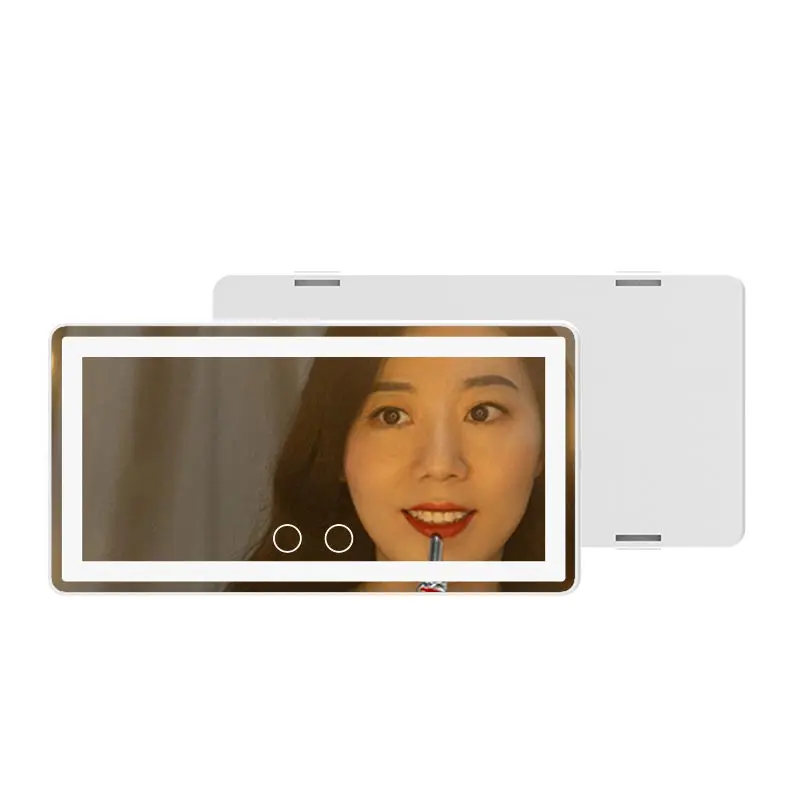 Hot Sale Rechargeable Led Light Makeup Mirror Clip On Car Sun Visor Touch Sensor Switch Brightness Adjustable Mirror For Girt