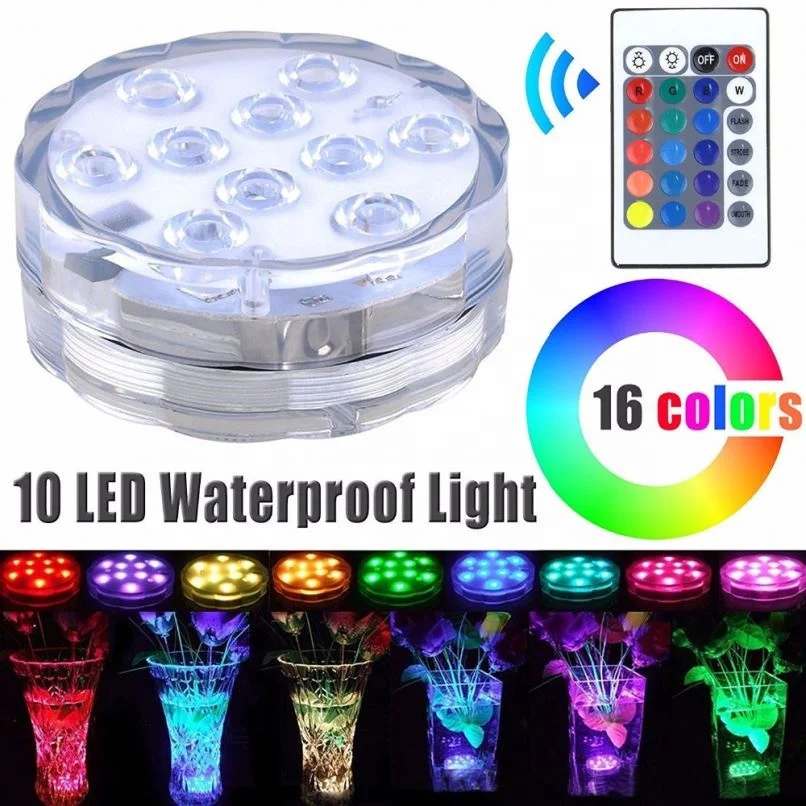 Decorative LED Liquid Sensor Ice Cubes Shape Lights Submersible Glow Light up for bar Club Wedding