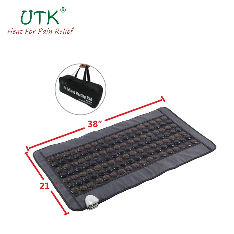 Natural Therapy Healing Jade Germanium Tourmaline Stones Infrared Heating Mat Jade Stone Massage Heating Pad