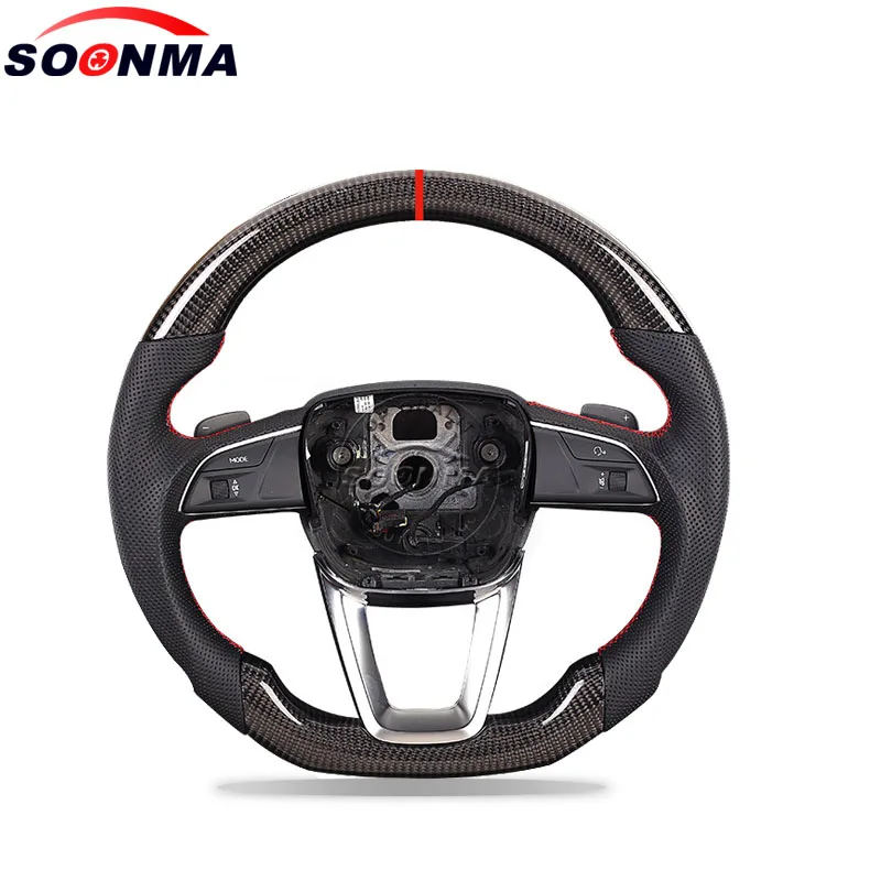 Carbon Fiber Steering Wheel Compatible With Audi Rs3 Rs4 Rs5 Rs6 Rs7 S3 S4 S5 S6 S7