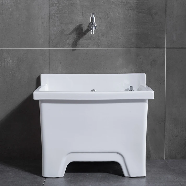 2022 Bathroom Sinks Deep Height Basins Vario Specifications Porcelain White Ceramic Mop Washroom Sink