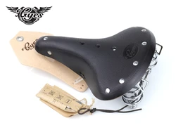Gyes GS-08 Cow Leather Retro Saddle Cool Road Bicycle City Bike Seat Hand Made