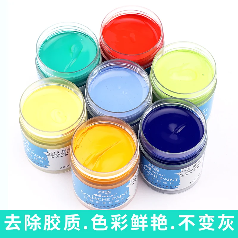 Madisi Professional Art Degreasing Degumming 24colors 22ml Gouache Pigment Set