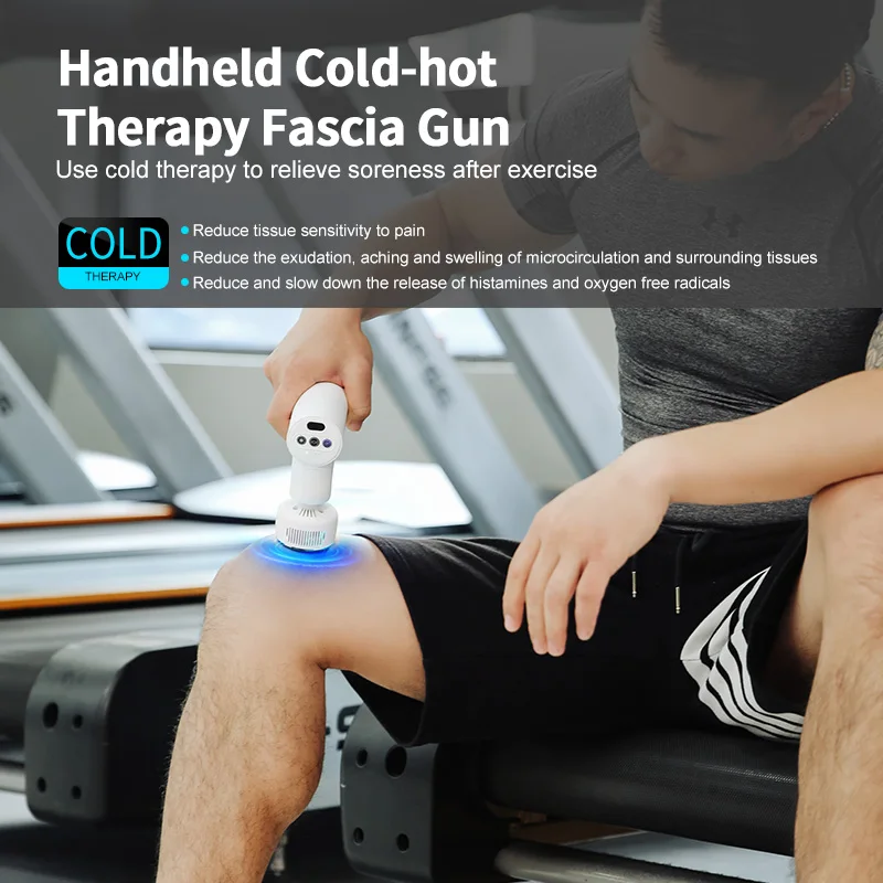 New Heating and cooling massage gun 3200rpm Handheld Percussion Muscle Massager with 2400mAh Battery and Type-C Charging