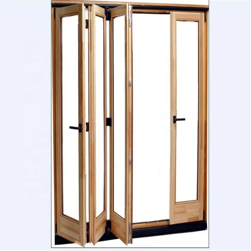 Toughened glass aluminium folding door glass with roto hardware