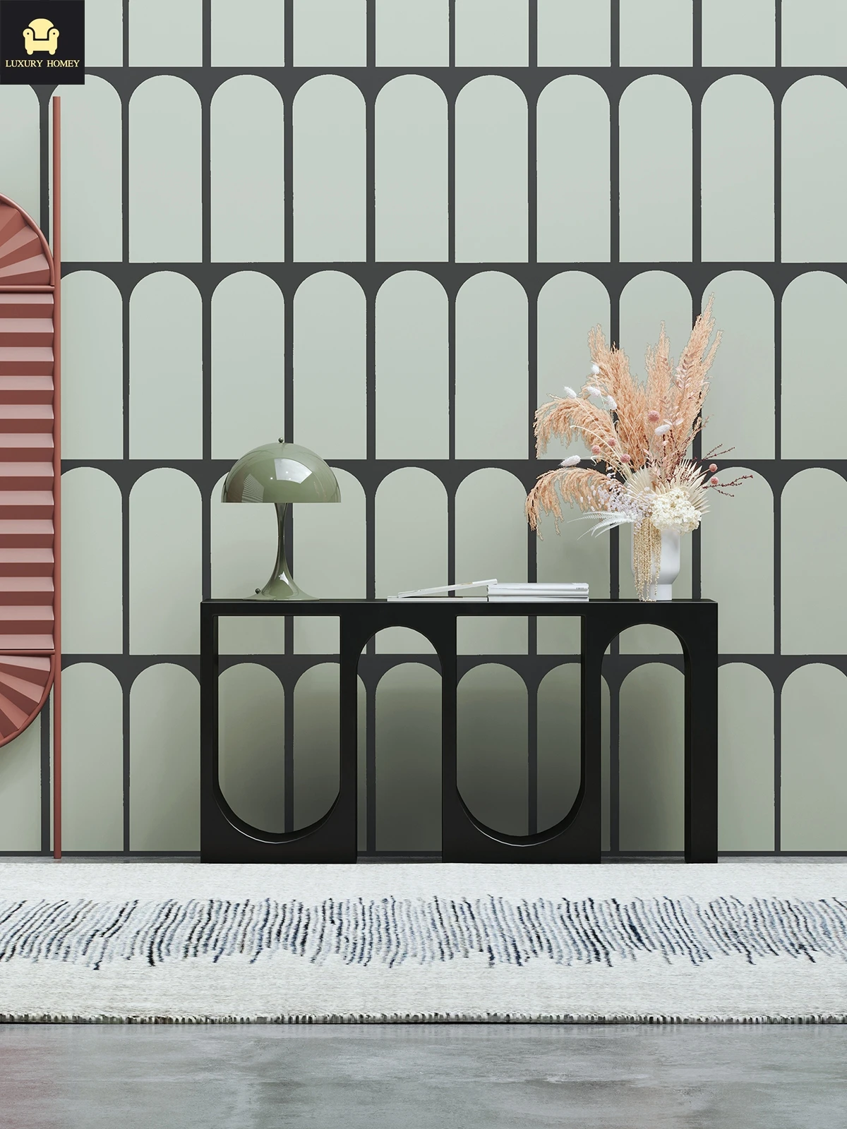 Nordic minimalist entryway table art furniture retro decorative entryway console table