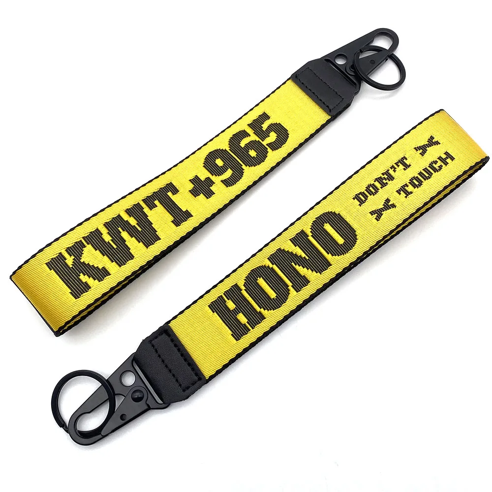 YYX Promotional Gift Tactical 2MM Thick Carabiner Lanyard Polyester Wrist Lanyard Keychain Custom Embroidery Short Lanyards