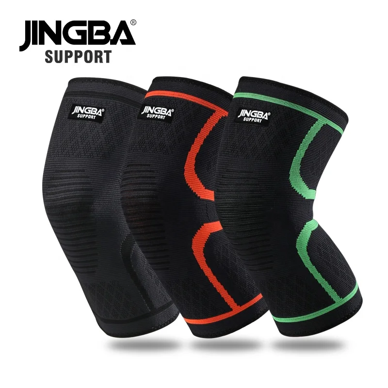 JINGBA OEM/ODM Sports Volleyball Basketball Knee Brace Knee Support Running Knee Pad Compression Protection