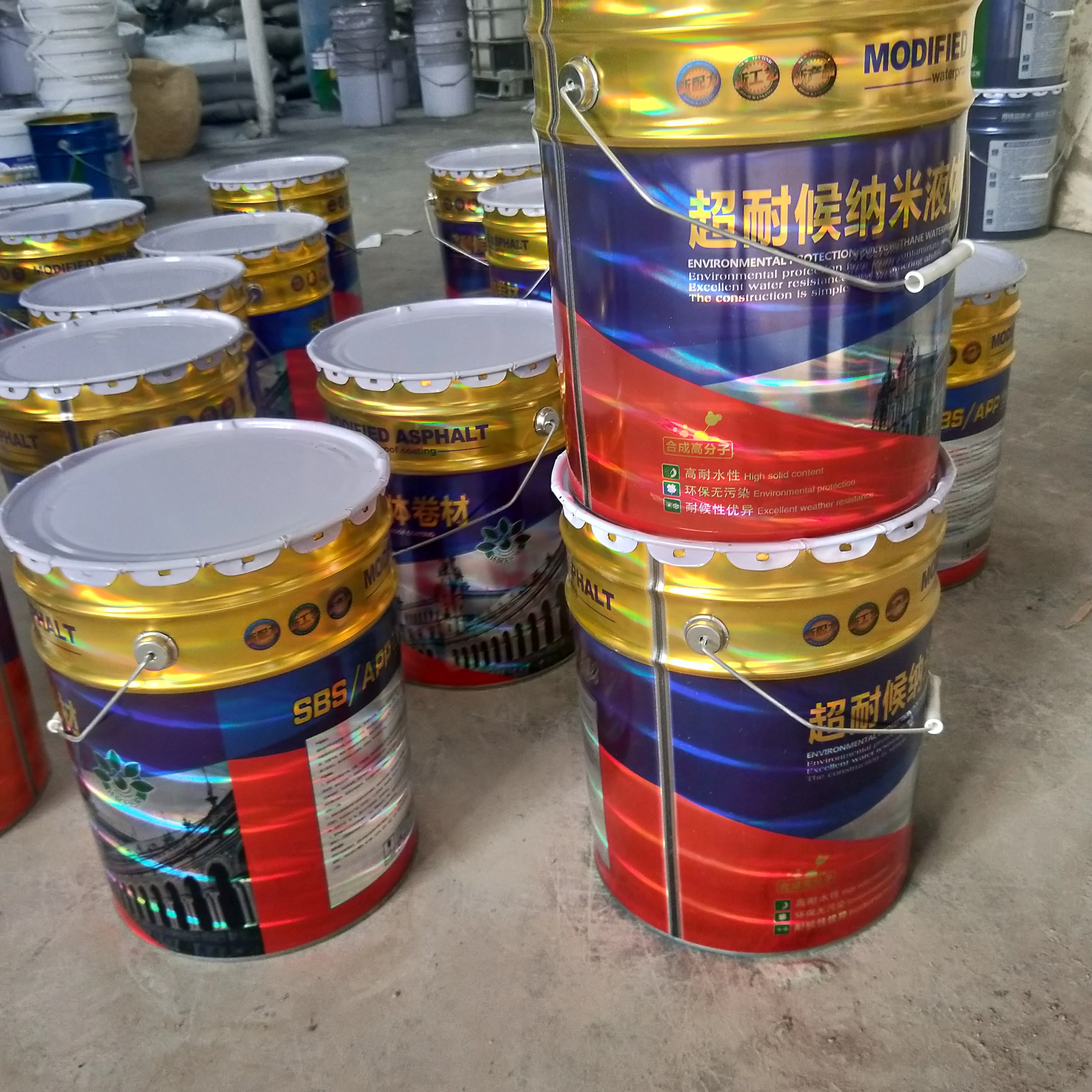 Best price for Liquid rubber modified bitumen waterproof roof coating always keep gel-like after construction