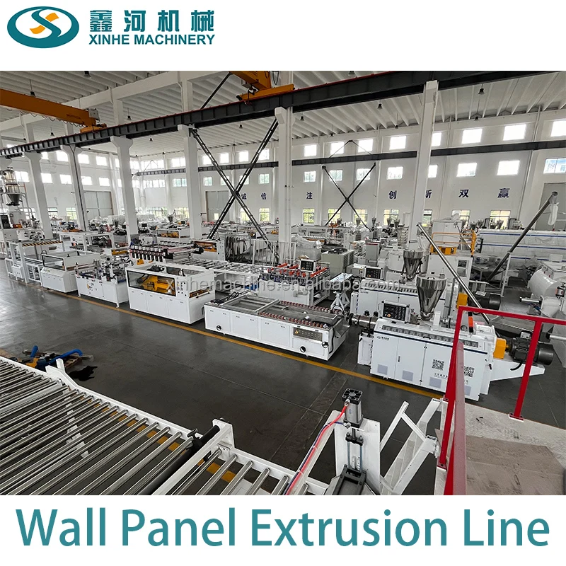 Decorative materials 400*8 integrated wall panels Bamboo fiber wall panel extruder production line high-speed making machine