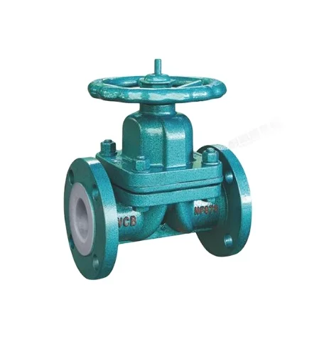 Diaphragm Valve GB standard G41F4-16C PTFE/PFA Lined  with Hand Lever Used for Corrosive Acid&Alkali Water Treatment