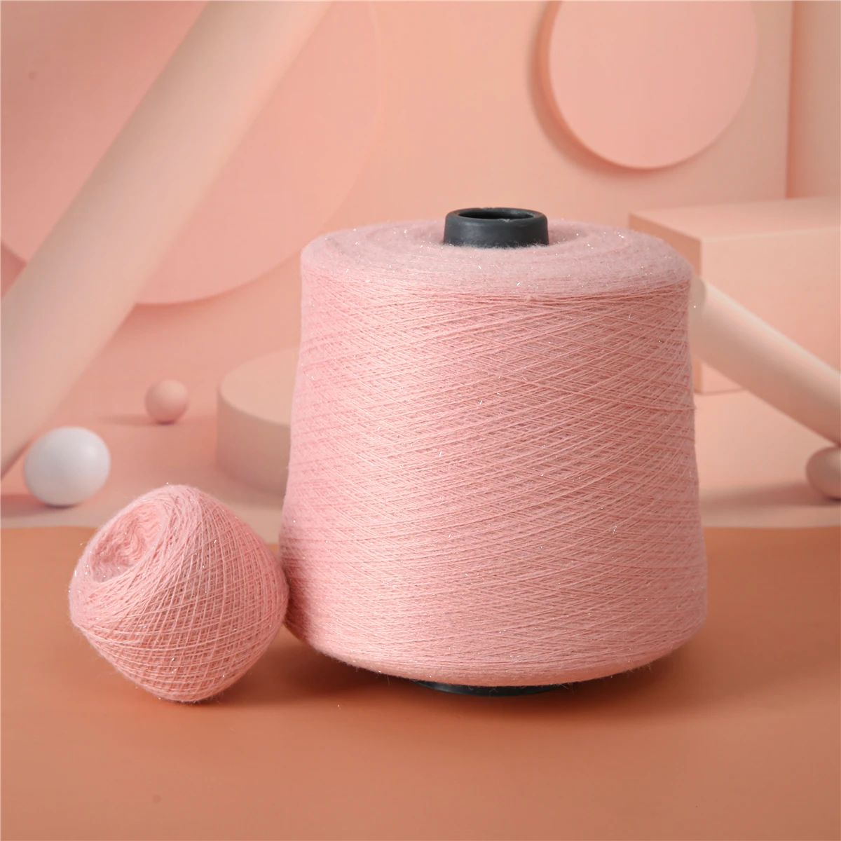 Оптовая продажа, дешевая цена, полиэстер, нейлон, акрил, люрекс, Смешанная Серебряная пряжа для вязания свитеров