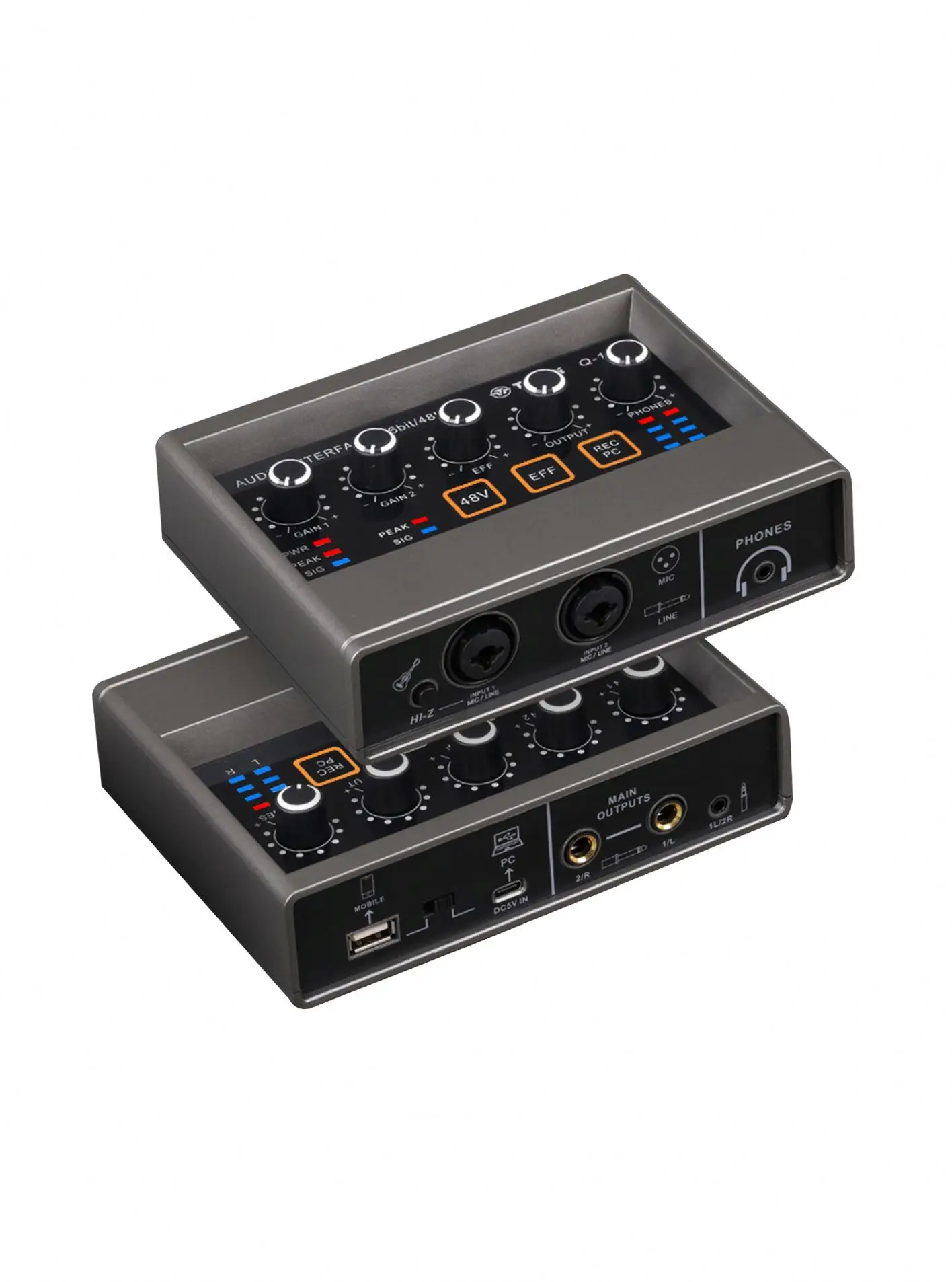 weston V300 Pro Noise Reduction Voice Changer Sound Board Live Streaming Sound Card For Podcast Singing On Cell Phone Computer