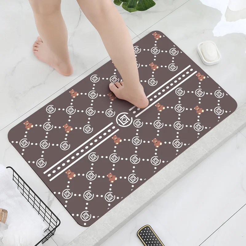 Super absorbent diatomite bath mat Non slip diatomite bath mat