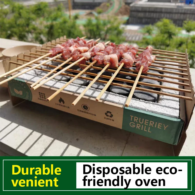 Wholesale Portable Small Picnic Disposable Grill Indoor Charcoal Outdoor Grill Pie Disposable Grill