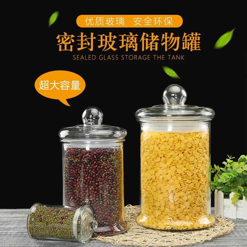 
Wholesale Kitchen Storage Bottles Fruit Canning Food Container With Airtight Dome Glass Cover 