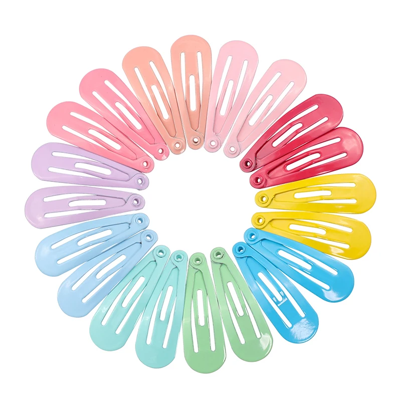 3cm Mini Simple Spraying Barrettes Baby Hairgrips Metal Snap Hair Clips  kids hair clips