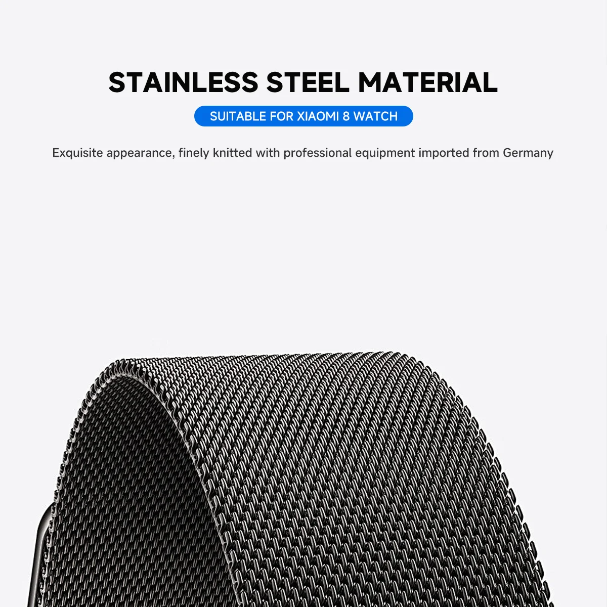 Stainless Steel Buckle Watch Band for Xiaomi Mi 8 Active Stylish Metal Integrated Strap Replacement for Redmi Band 2 Case Cover