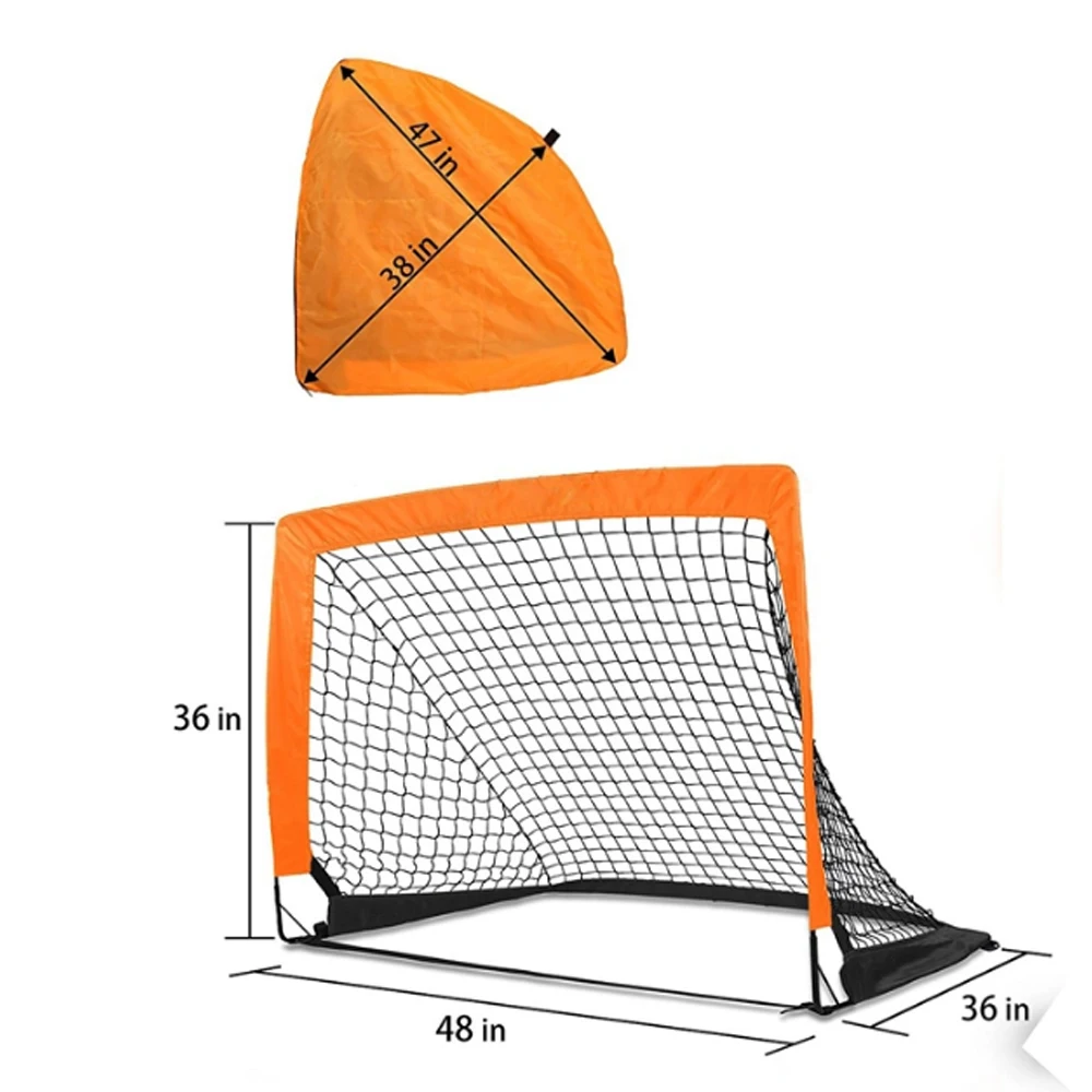 2pc Soccer Goal Nets Mini Pop up Folding Portable Football Soccer Goals Twin Goal