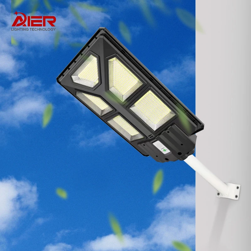 Outdoor Control Radar Induction Waterproof Ip65 300w 400w 500w Solar Led Street Lights Outdoor Lamp With Remote