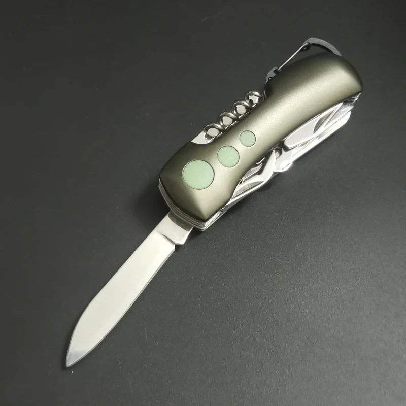 Multi Army Knife with Carabiner Hook 420 Stainsteel Steel multi purpose knife Swiss engraved Pocket Knife