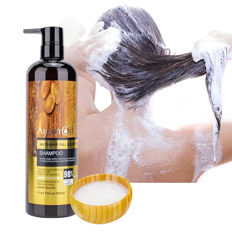 Private Label 100 % Pure natural Organic moisturizing hair growth dry bifurcation Itchy scalp Argan Oil Shampoo conditioner