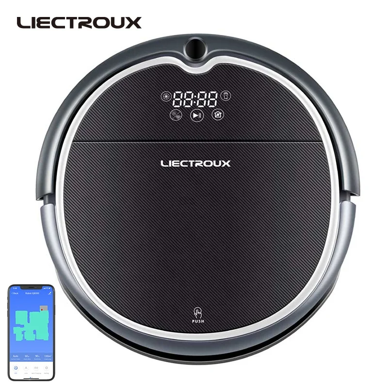 Робот-пылесос Liectroux Q8000 с Wi-Fi 3000 па Влажная и сухая
