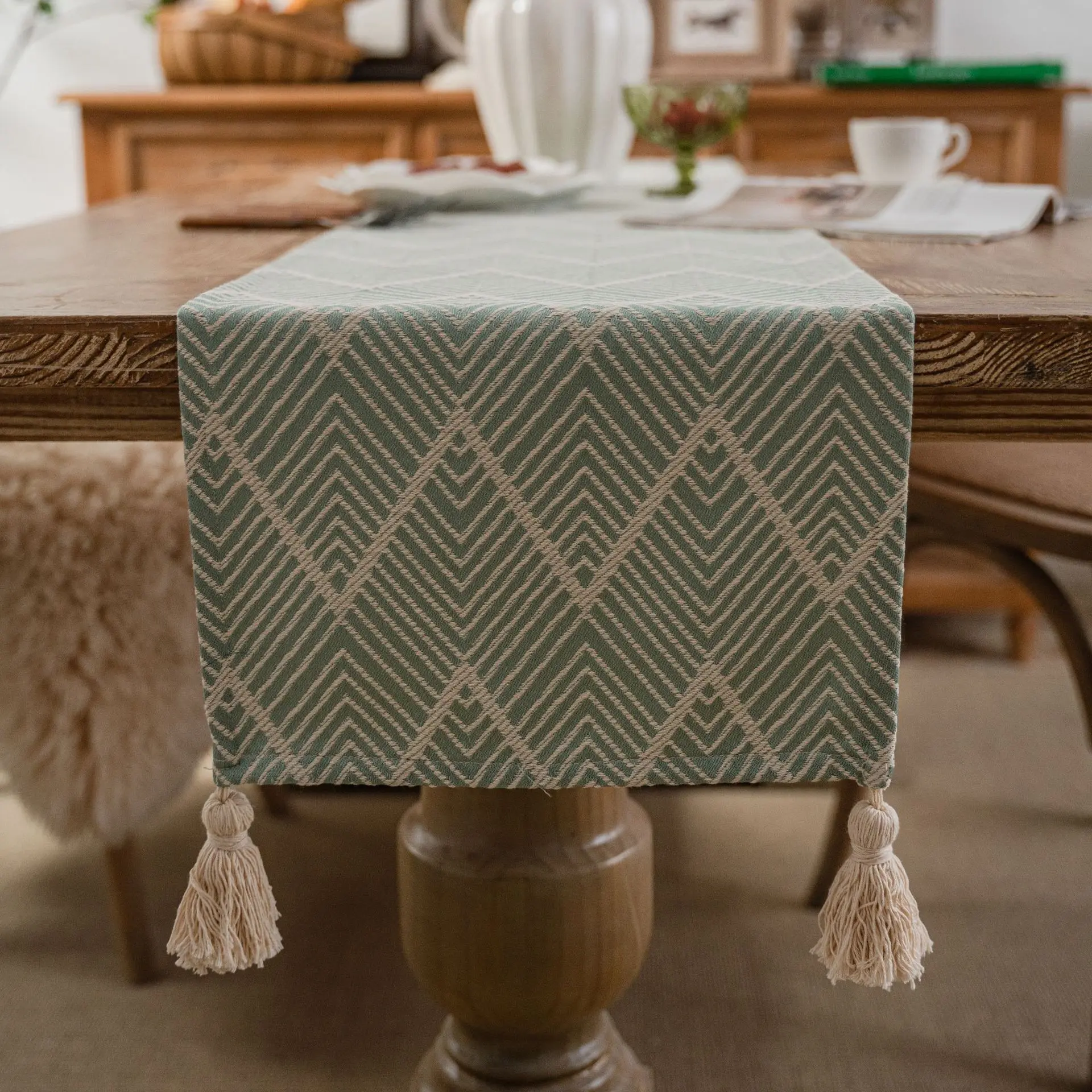 Geometric Luxury Dining Table Runners Factory Direct Sale Boho Table Runner Macrame