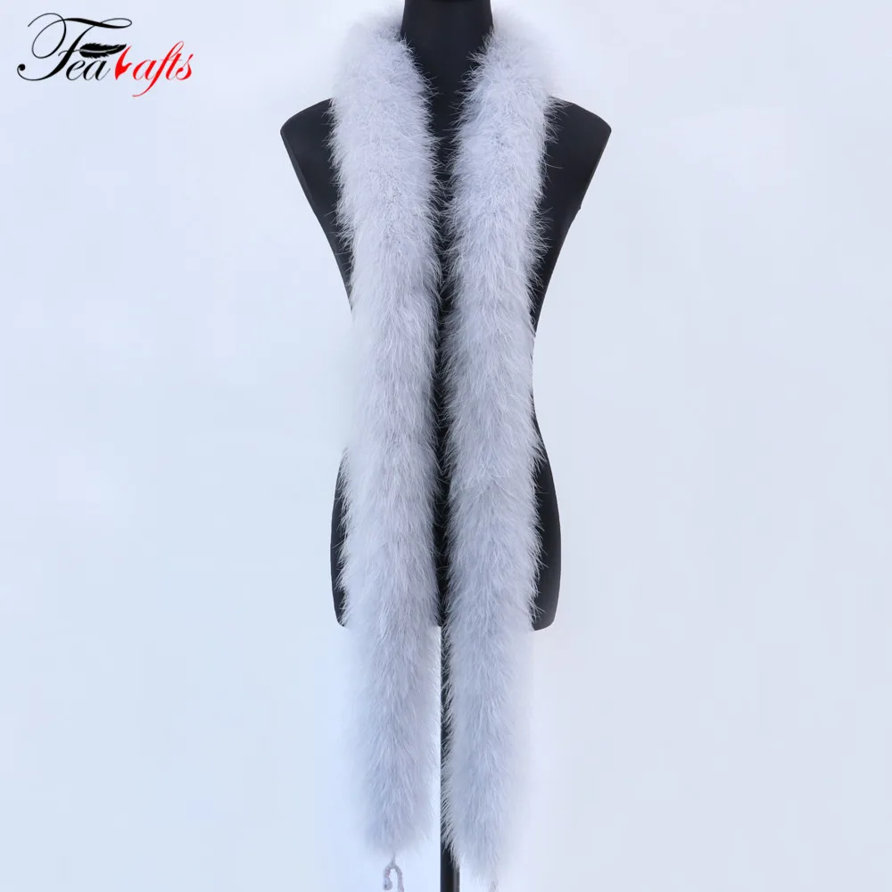 Artificial Boas 50g Light Gray Turkey Feather Natural colorful marabou Feather boas For Jewelry Crafts Costumes Sewing