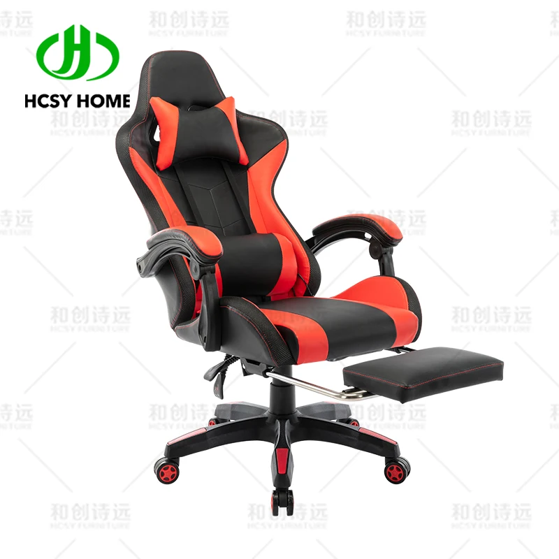 Оптовая продажа с завода, кожаный Наклонный игровой стул rgb