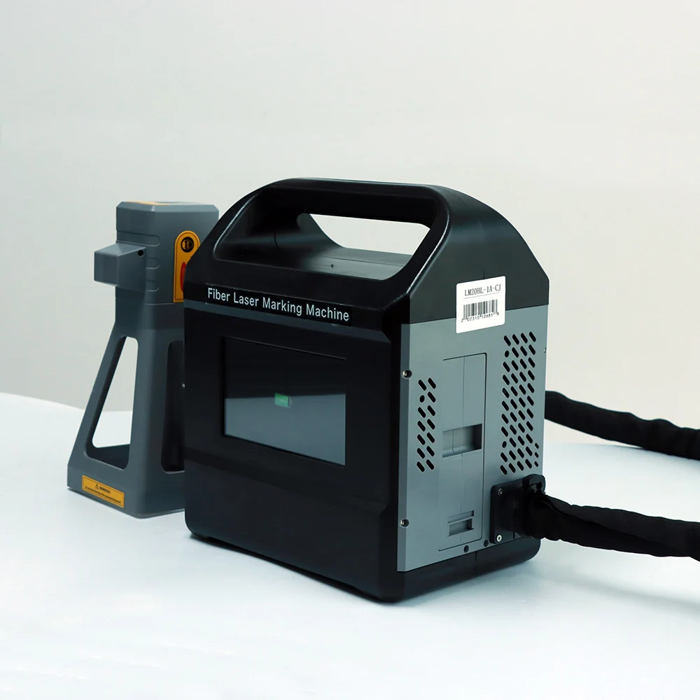 Portable 20W/30W/50W JPT/Raycus Brand Fiber Laser Marker Rechargeable Battery Printer Car Glass S/N Marking DXF PLT DWG Metal