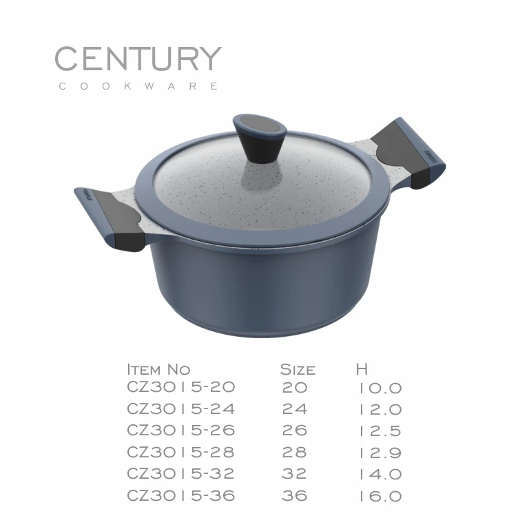 Modern Classical Aluminum Casserole Kitchenware Set Non-Stick Coating for Cooking