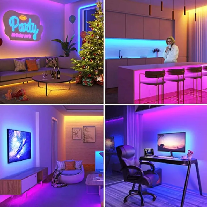 Addressable LED Strip Tuya COB 24v rgb FOB Linear Chips 5m Roll cinta led cob 24v rgb DC 12V ip65 waterproof rgb led strip