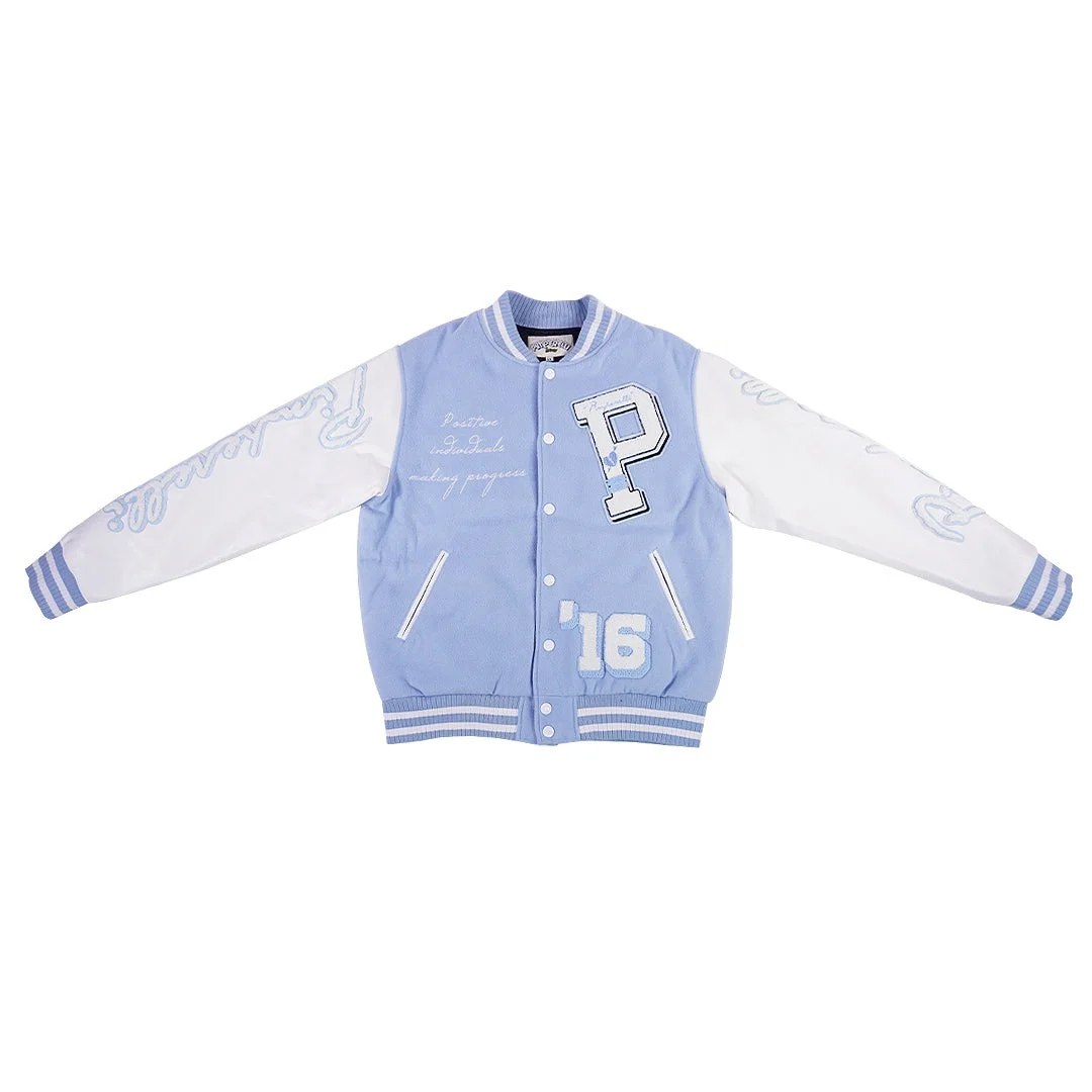 2022 Wholesale Custom Toddler Boy Girl Letterman Patched Winter Var Sity Jackets Unisex Kids Jacket