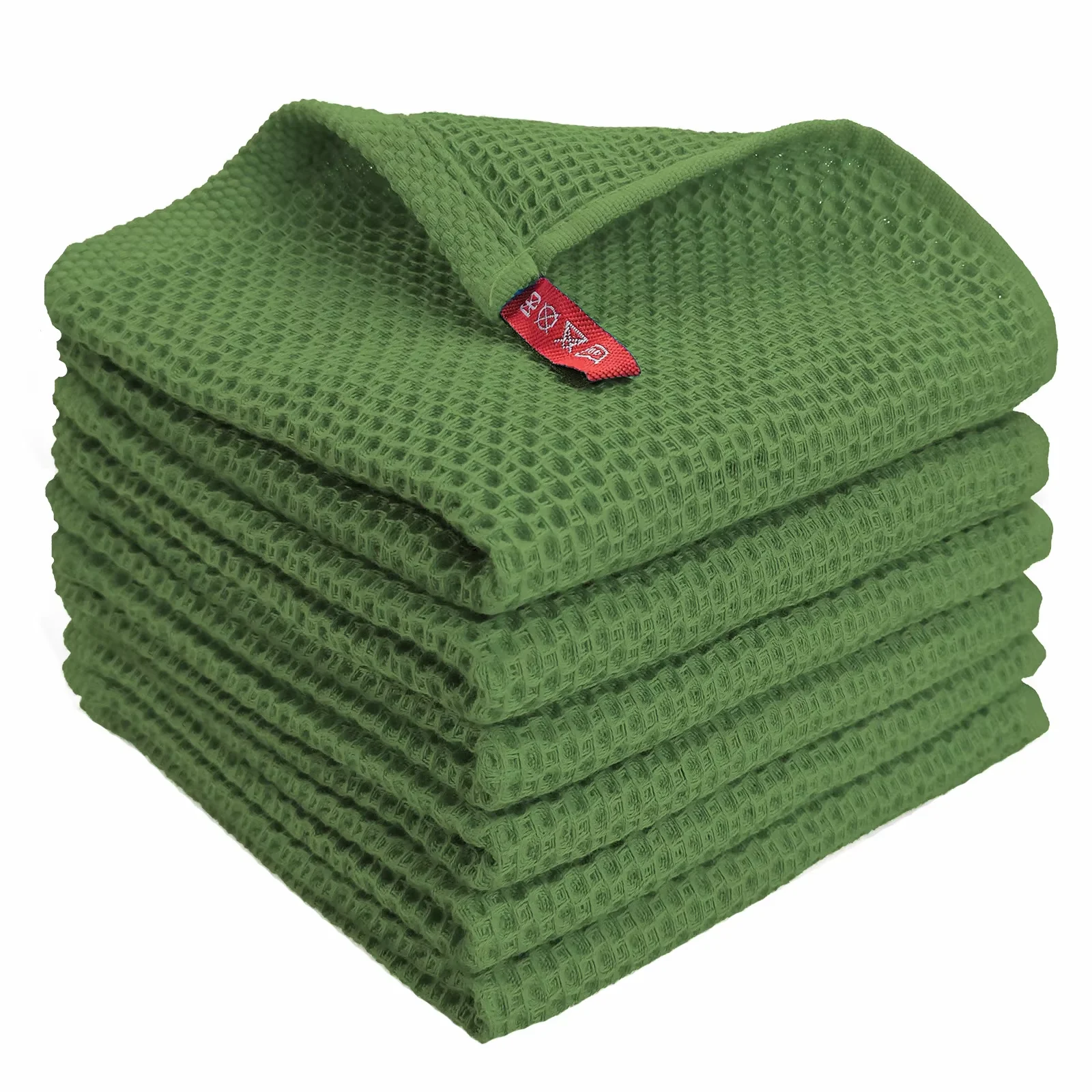 Waffle Weave Custom Kitchen Towel Wholesale Sets 100% Cotton Soft Quick Drying Dish Towels for Kitchen