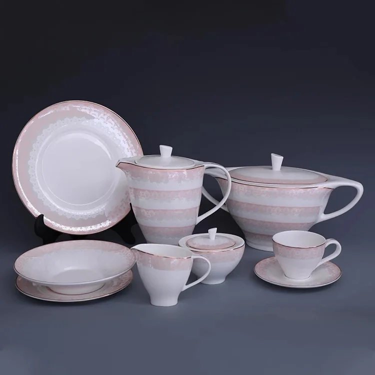 Tangshan city bone china ceramic fine porcelain dinner set