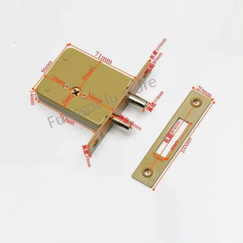 1 set DeadBolt Invisible Locks prevent lock picking double bar invisible mortise tubewell security Mortice locks
