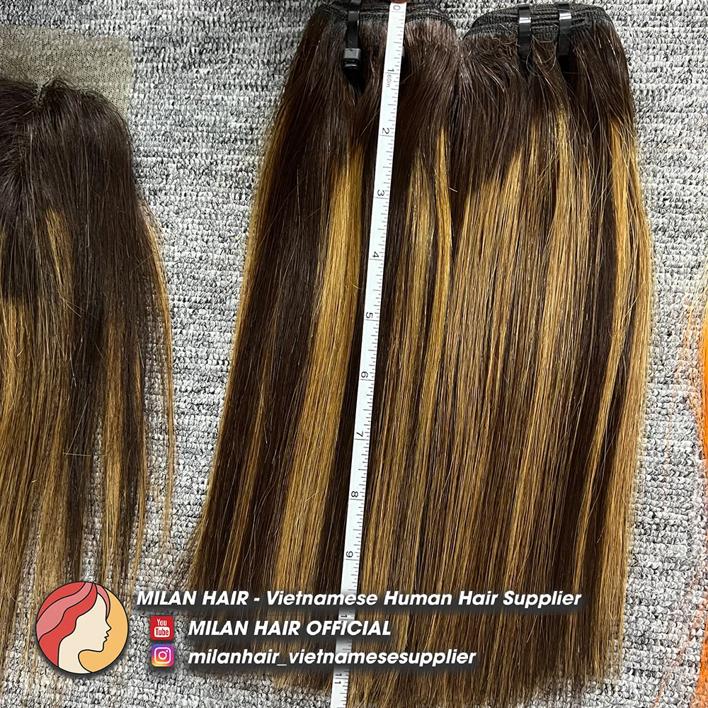 Color variety Vietnam human hair Ombre colored with Full Cuticle Aligned Hair From MILAN HAIR Vietnam