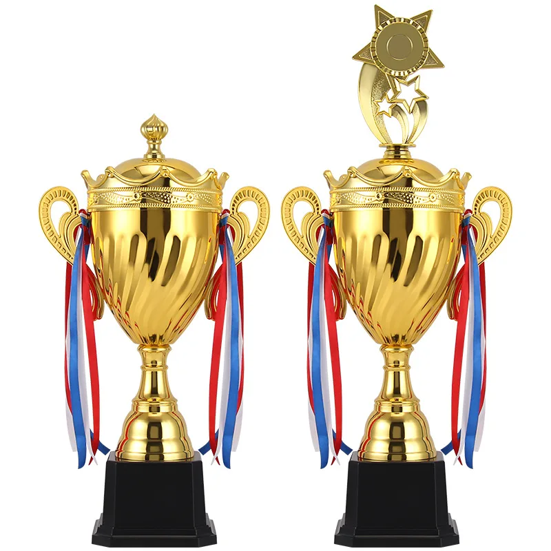 Wholesale Custom High-end Electroplating Metal Gold Sport World Globe Trophy Cup Trophies Honorable Mention